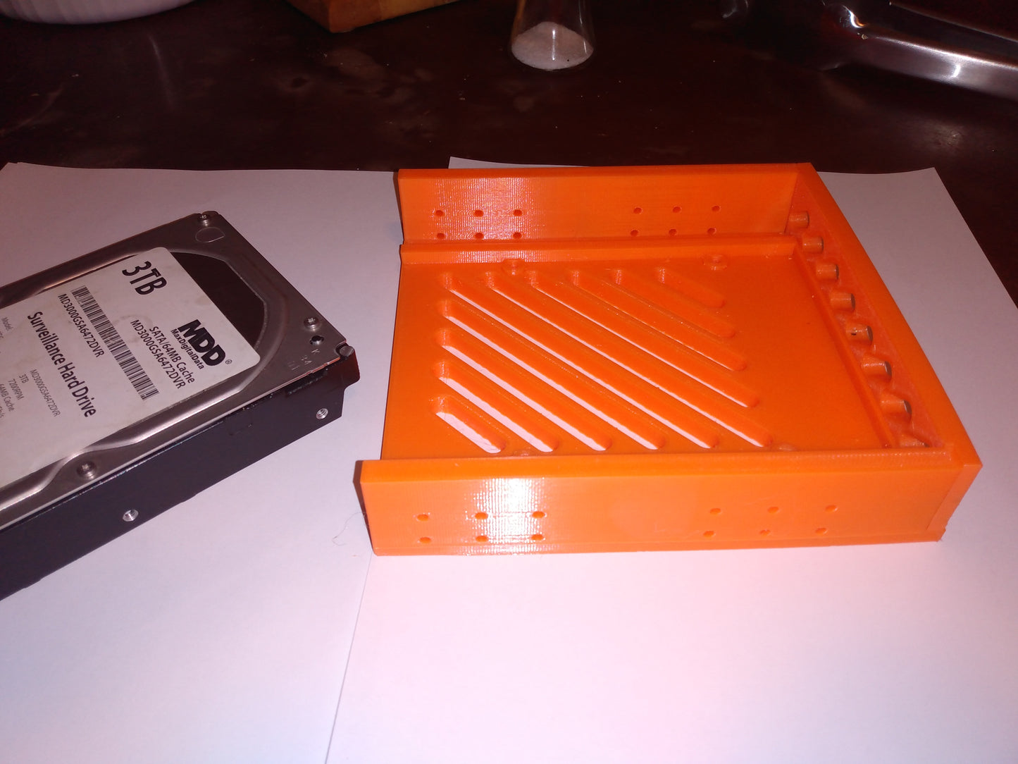 3D Print File for: Hard Drive Adapter Caddy 3.5 inch HDD to 5.25 inch CDROM, DVD Slot