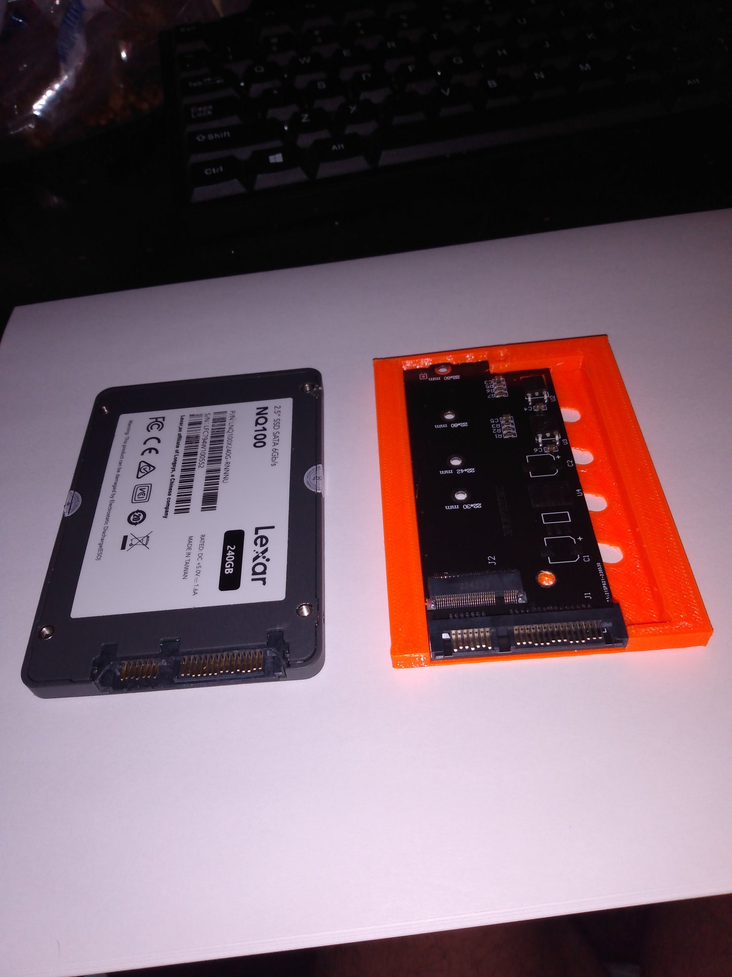 M.2 SSD SATA III to 2.5" Hard Drive Adapter Caddy