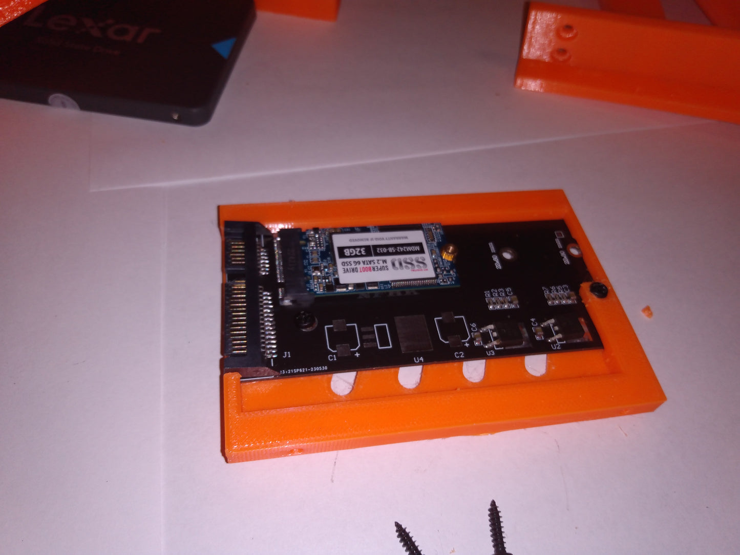 3D Print File for: M.2 SSD SATA III to 2.5" Hard Drive Adapter Caddy
